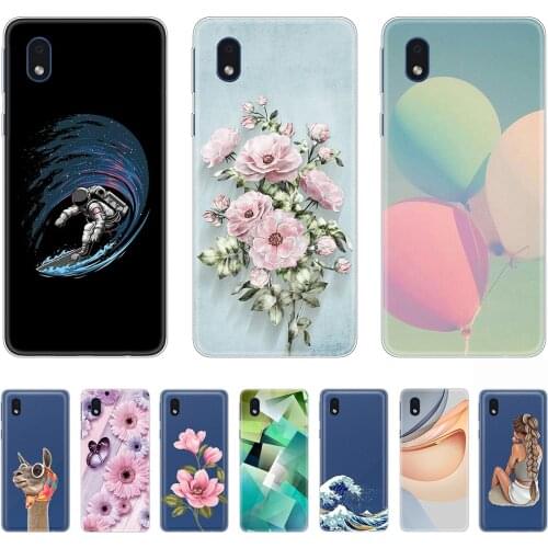Soft Case for Samsung Galaxy A01 Core Silicon Abstract Transparent Shell Back Cases 5.3Inch Non-slip Bumper Anti-fall Anti-knock