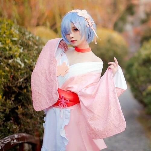 Re Life In A Different World From Zero Cosplay Set Costume Rem Ram Nightgown Maid Set Cosplay For Lolita Rem Ram Cos Halloween