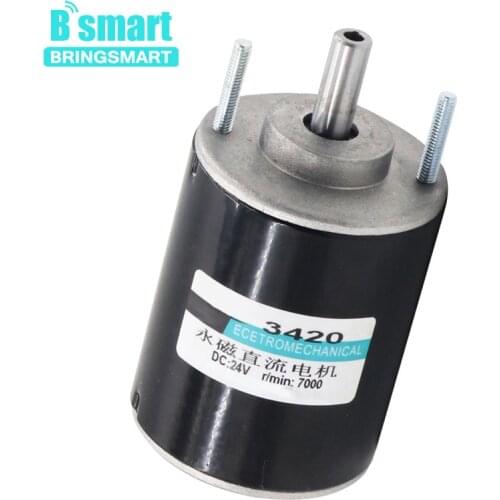 Bringsmart Hollow Shaft DC Motor Reversible 30W Governor Motor 12V 24V Mini Electric Motor 3500rpm 7000rpm High Speed Machine