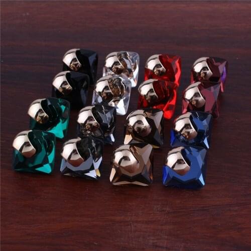 New Design Austria Crystal Geometric Shape Clip on Earrings Non Piercing for Women Party Wedding Bridal Earrings Xmas Gift