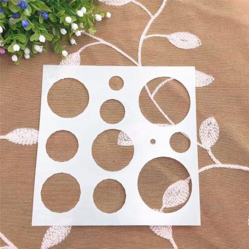 Spherical scrapbook stencils spray plastic mold shield DIY cake hollow Embellishment printing lace ruler valentine