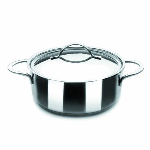 IBILI 605024-pan with lid and handles, 24 cms, stainless steel, Noah model