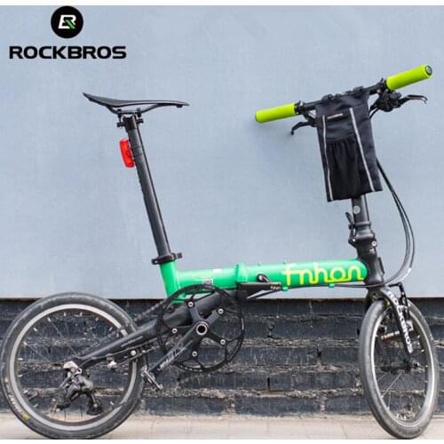 ROCKBROS Bicycle Removable Waterproof Bike Handlebar Canvas Basket iphone Carrier Frame Bag
