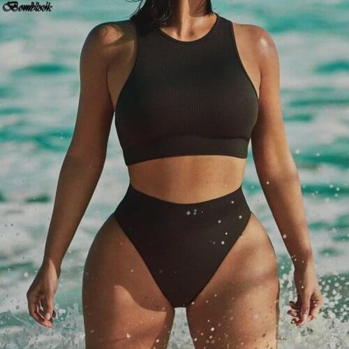 Bomblook Spring Solid Color Two Piece Set Women, Stretch Slim Soft Crop Tops Sports Fitness Leisure Round Neck Shorts Suit 2021