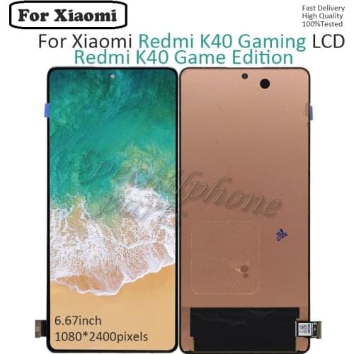 6.67inch For Xiaomi Redmi K40 Gaming Edition LCD Display Touch Panel Screen digitizer redmi k40 game edition display pantalla