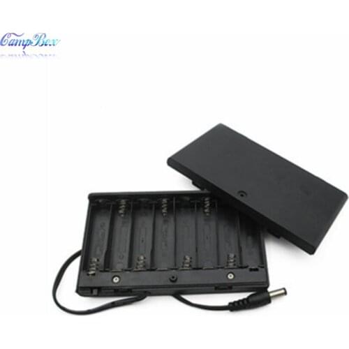 1Pcs 8xAA Battery Case Holder Socket Wire Junction Boxes With Wires, Switch&Cover, DC Wire And Its Plug