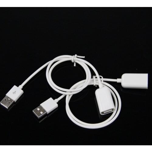 2pcs 50CM USB 2.0 Male to Female Extend Extension Cable Cord Extender For PC phone tablet white