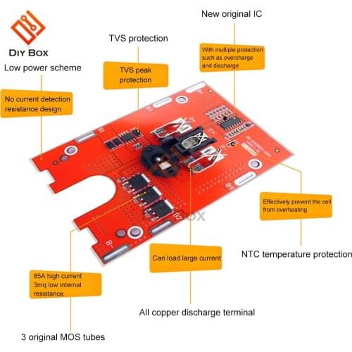 5S 18V 21V 65A BMS 18650 Lipo battery screwdriver Charger Protection Board For Angle grinder/electric drill/wrench /hammer