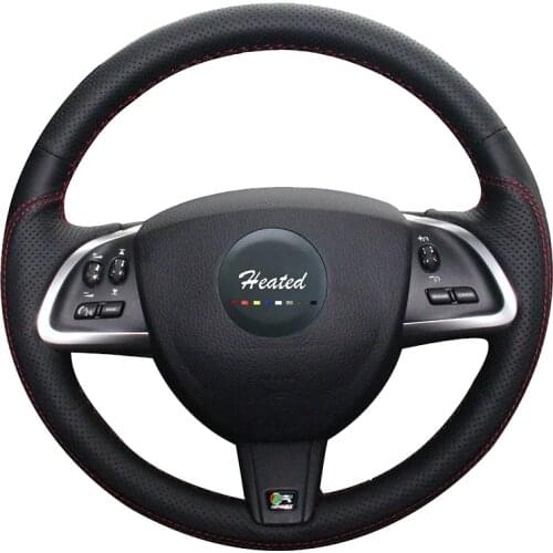 Heated Steering Wheel Cover for Jaguar xf car styling Artificial Leather Braid on the steering wheel