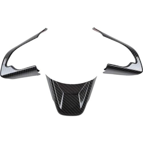 For Suzuki Jimny 2019 2020 Car Carbon Fiber Grain Steering Wheel Decoration Cover Trim Frame Stickers Accessories