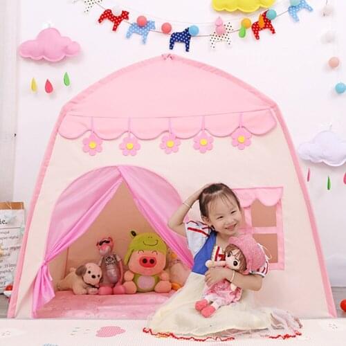Play Kids Tent Children Indoor Outdoor Princess Castle Folding Cubby Toys Enfant Room House Children Tent Teepee Playhouse