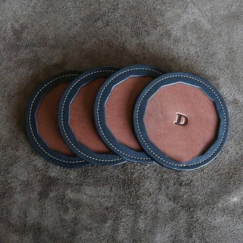 Designer 2pcs/set leather craft cup mat pad diy die cutting knife mould hand punch tool