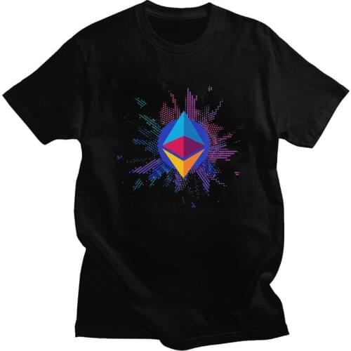Ethereum 2.0 Foundation T Shirt Men Pre-shrunk Cotton Tshirt Awesome Tees Short Sleeved Blockchain Crypto Cryptocurrency T-shirt