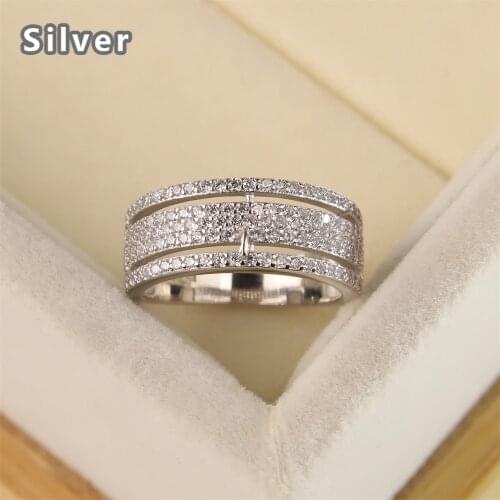 Ms best-selling Europe and the United States the S925 sterling silver ring with inlay zircon crystal jewelry gifts