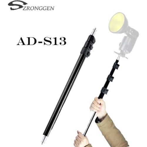 Godox AD-S13 21-63"/55-160cm Portable Light Boom Pole Stick 1/4" Male Thread Photography Bracket for WITSTRO Flash AD180 AD360