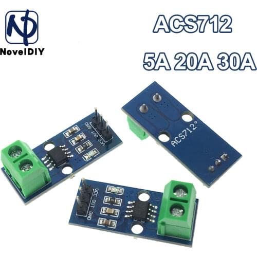 1PCS ACS712 5A 20A 30A Range Hall Current Sensor Module DC 5V ACS712ELCTR-05A For Arduino