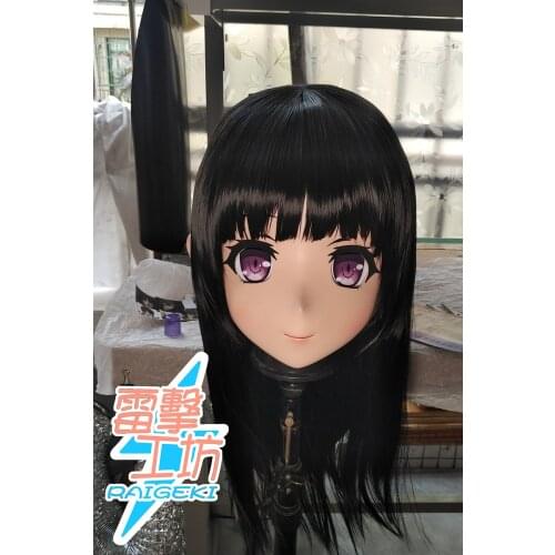 RAIGEKI MAKS 14) Resin 3/4 Head Female/Girl Kigurumi Anime Cosplay Masks Crossdress Japan Role Lolita Crossdresser DOLL BJD Cos
