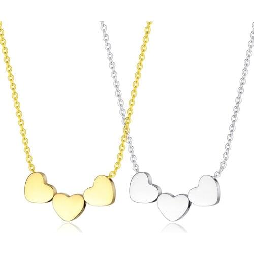 Romantic Necklace for Women Heart-shaped Exquisite Gold Pendant Clavicle Chain Womens Wedding Jewelry