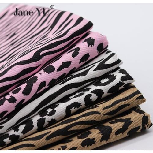 Animal Pattern Leopard Pattern Fabric Pure Cotton Twill Fabric Diy Clothing Fabric Make Clothes Pants Skirt Fabric