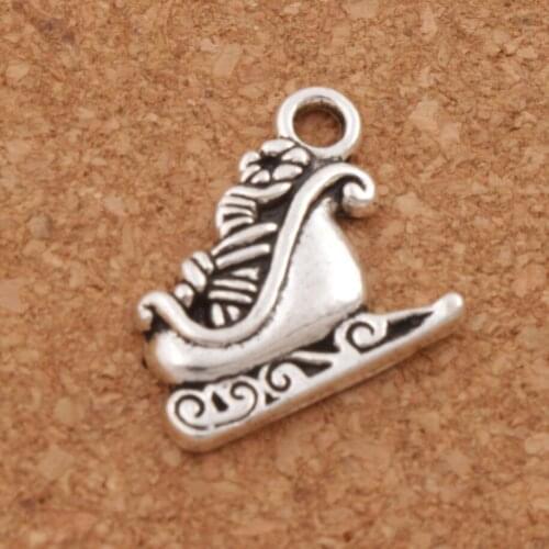 Santa Sleigh Full of Gift Charm Beads Pendants 18.6x17mm 28pcs Zinc Alloy Fit Bracelets Necklace Earrings L786