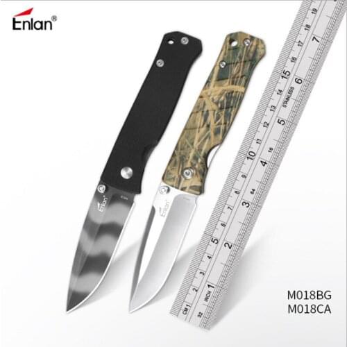 Enlan M018 8Cr13Mov Blade Glass Fiber Handle Folding Knife Outdoor Collection Camping Hunting Keychain EDC Knifes multitools