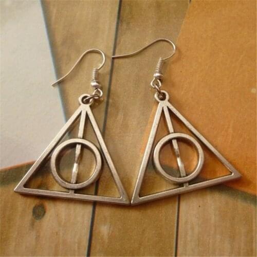 Triangle Earrings Round Fashion Popular Vintage Retro Simple Minimalist Drop Earrings Movie Jewelry For Women Wholesale