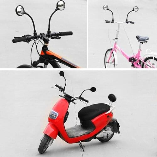1 Pair Bike Mirror Wide Range Back Sight Reflector Angle Adjustable Left Right Mirrors Rear View Mirrors for Bicycle