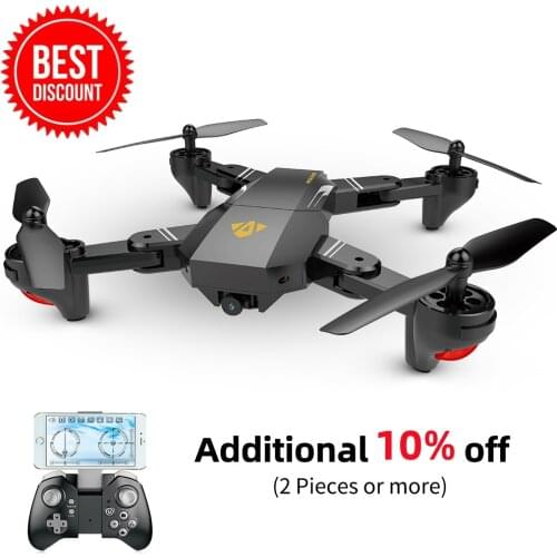 VISUO XS809HW Wifi FPV 2.0MP 720P 120 FOV Wide Angle HD Camera Foldable 2.4G Selfie Drone Height Hold RC Quadcopter G-Sensor RTF