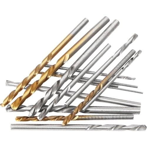 10/25/50Pcs Hiqalty Titanium Coated HSS Drill Bit Straight Shank Drill Twist Drill Bit 1 / 1.5 / 2 / 2.5 / 3mm
