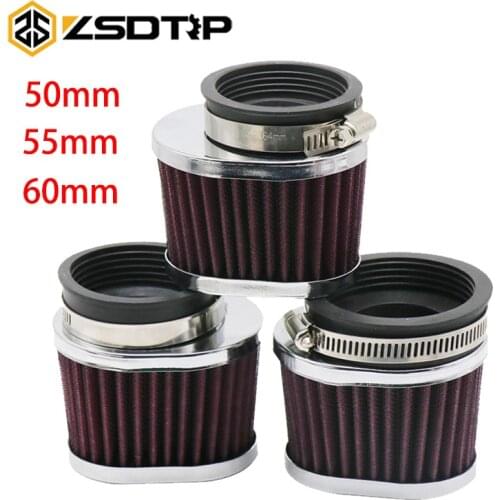 ZSDTRP Motorcycle Carburetor Air Filter Intake Cleaner 38mm 42mm 45mm 50mm 55mm 60mm For PWK Keihin 21/24/26/28/30/32/34mm Carb