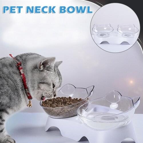 1pcs Pet Bowl Creative Non-slip Base Double Bowl Dog Bowl Cat Bowl for Food Water for Pet