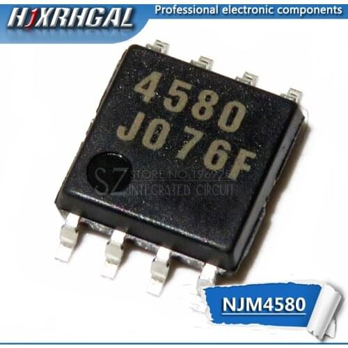 Free shipping 10pcs/lot NJM4580M 4580 SOP-8 dual operational amplifier new original
