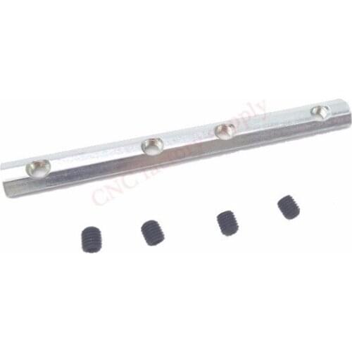 5sets/lot 2020 aluminum connector length 100mm bracket fastener M5 screw EU standard 20/30/40/45 series aluminum profile parts