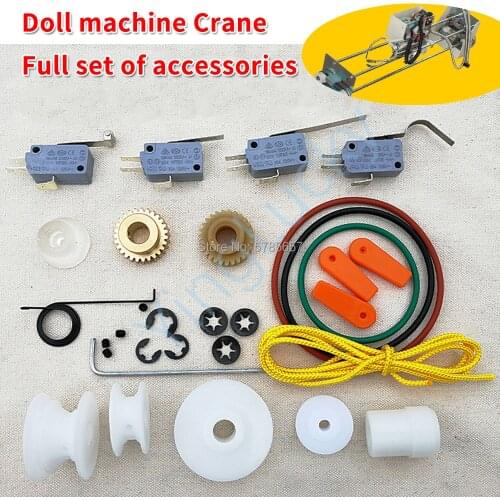 Doll machine accessories toy claw crane game machine DIY Kit full set roller wheels belt copper gears，for crane arcade games
