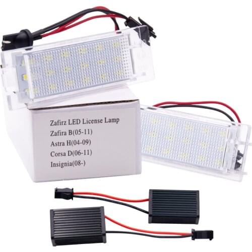 2Pcs Car LED License plate light for Vauxhall Opel Corsa C D Astra H J Vectra M8617 Number Plate Light