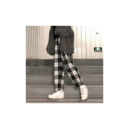 Harajuku Plaid Pants For Women Trousers 2020 Streetwear Woman Harem Pants Autumn Ladies Causal Pants