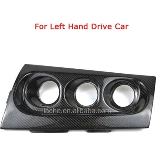 Carbon Fiber Dashboard Triple Gauge Pod Holder Panel Trim frame Cover For Mitsubishi Lancer Evolution EVO 10 EVO X M7 2008-2012