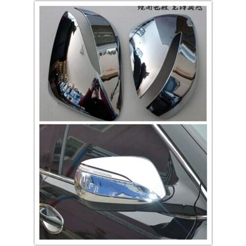 For Hyundai IX45 New Santa FE 2013 to 2017 ABS Chrome 2pcs Car Rearview Mirror Molding Trim Side Mirror Cover Protectors