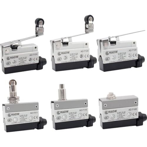AZ-7312/7311 AZ-7121 AZ-7100 TZ-7141 Waterproof Micro Switch Travel Limit Switch Straight 90degree Roller Lever 10A 380VAC200VDC