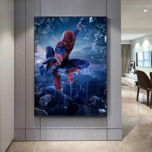 Diy Diamond Painting Marvel Spiderman Movie Poster Spider-man Diamond Embroidery Mosaic Cross Stitch Kits Home Decoration Gift
