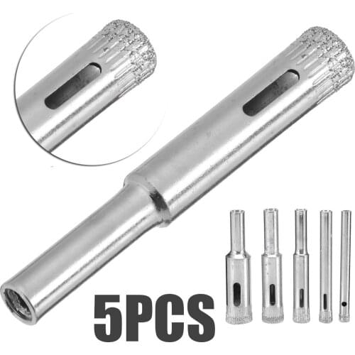 Mayitr 5mm-12mm Hole Saw Drill Bits Set Tile Ceramic Cutter Glass Marble 5pcs/set Diamond Power Hand Tools