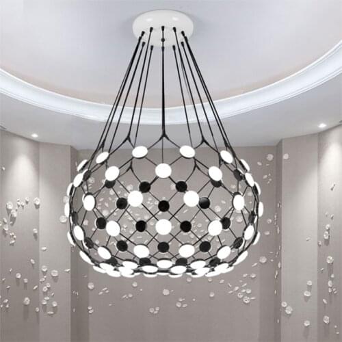 Nordic creative black and white Go living room chandelier designer style hotel duplex chandelier