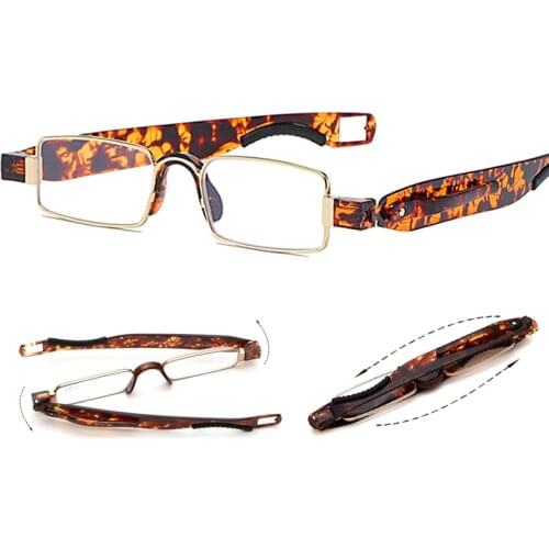 Fashion Rectangular Full Rim Reading Glasses Men Women TR90 Anti-blue Light Presbyopia Glasses Foldable Can Hang In Your Pocket