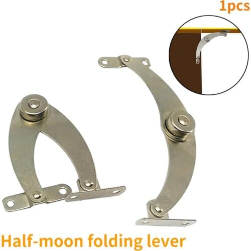 Multi-functional furniture accessories 6-inch and half-moon cabinet up and down turn door curved positioning tie rod support hin