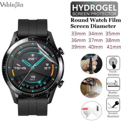 10PCS TPU Soft Screen Protector Round Smart Watch Film Diameter 37mm 38mm 39mm 40mm 41mm 42mm 43mm 36mm 35mm 34mm 33mm 32mm 31mm