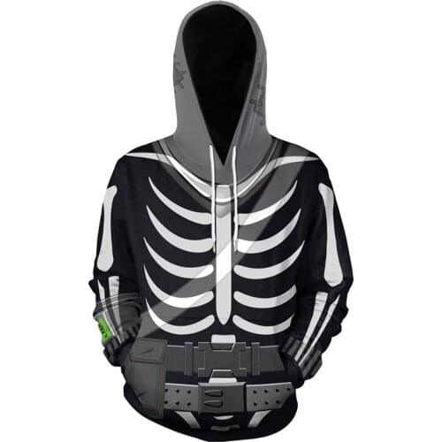 New skeleton Cosplay Halloween costume costume horror hooded hood sweater anime cartoon unisex women