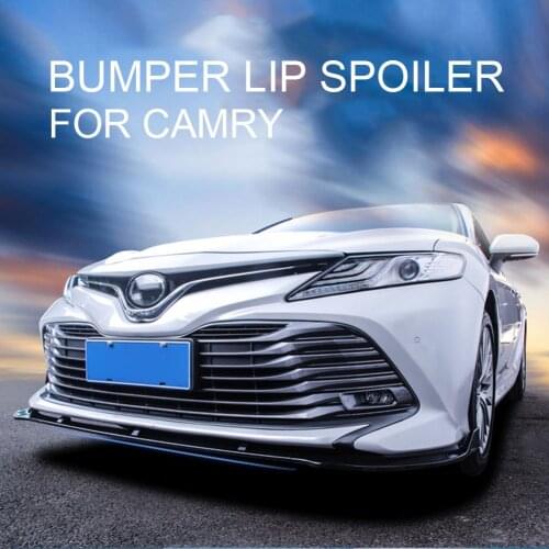 Front Bumper Lip Body Kit Spoiler For Toyota Camry 2018-2020 3PCS Matte Black Lower Diffuser Guard Deflector Lips