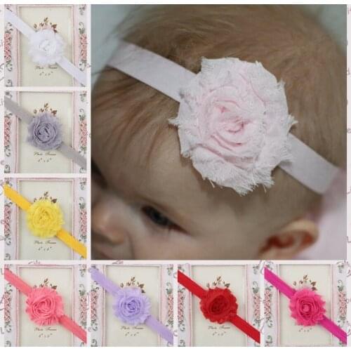 Fashion Toddler Sun Flower Headband Baby Girls Solid Color Elastic Hairband Newborn Headwear Kids Accessories Party Decoration