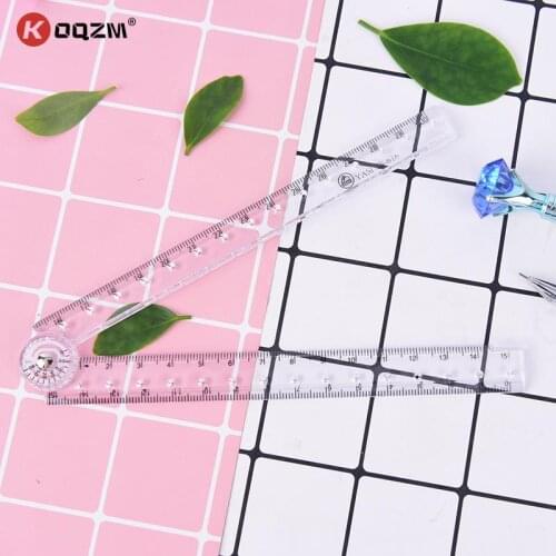 30Cm Clear Transparent Plastic Acrylic Folding Straight Rulers Student Children Drawing Stationery School Supplies