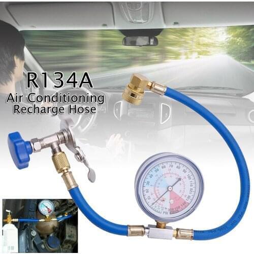 R134A Air Conditioning Recharge Measuring Hose Gauge Valve Refrigerant Pipe Auto Car Air-conditioning Accessories